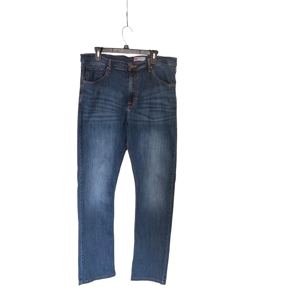 Wrangler Five Star Premium Denim Mens Straight Leg Jeans Dark Wash 38x32 92FNWSK